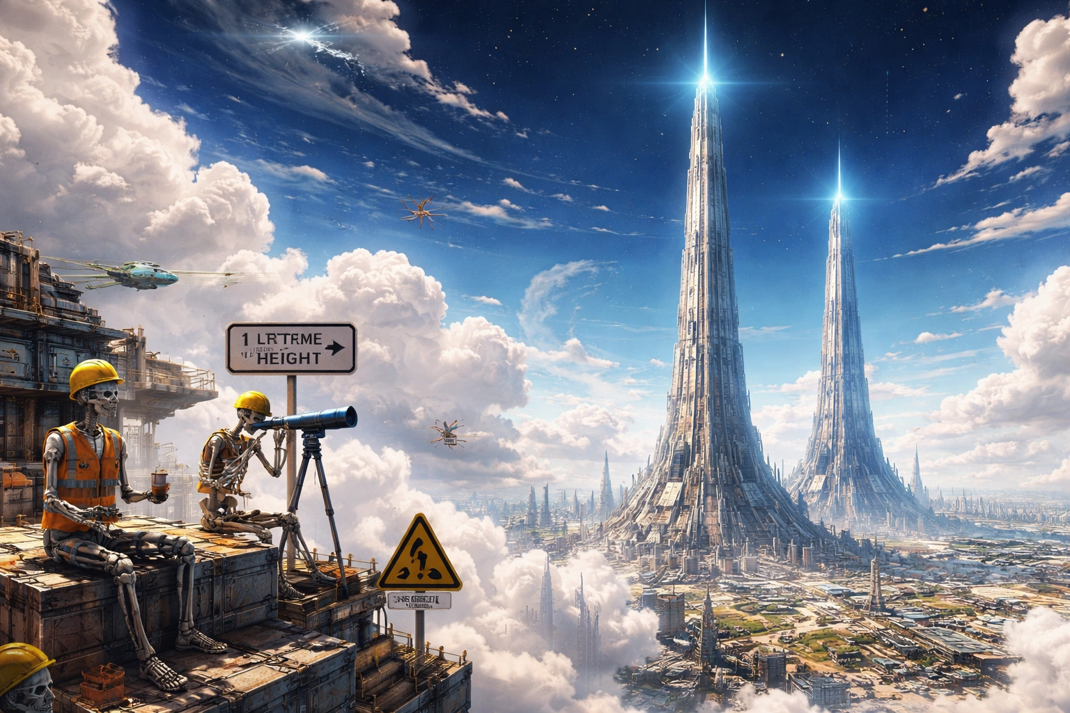 Вежі, висотою у світлову секунду