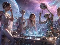 Космічний архів із дівчатами, неземними істотами