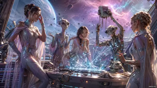 Космічний архів із дівчатами, неземними істотами