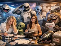 Космічний архів із двома дівчатами та неземними істотами