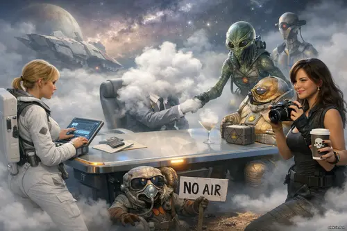 Дипломатична зустріч у тумані: дві жінки, прибульці та безповітряні