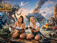 Інопланетна бухта: дві дівчини лагодять іскрячий кабель