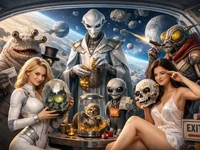 Дівчата та неземні істоти серед космічних трофеїв