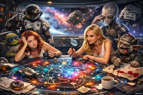 Контур — ідеальний хаос зі слідами героїзму Контур ідеального хаосу зі слідами героїзму: дівчини й неземні істоти