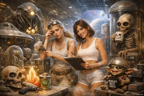 Космічний архів із реліквіями: дві дівчини серед пилу й інопланетних