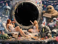 Орбітальна платформа зі сміттям після космічної вечірки