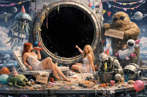 Орбітальна платформа зі сміттям після космічної вечірки