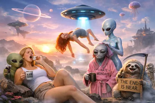 Втомлена гравітація та туман: коли ніхто не дивився Втомлена гравітація й туман: дівчата та неземні істоти