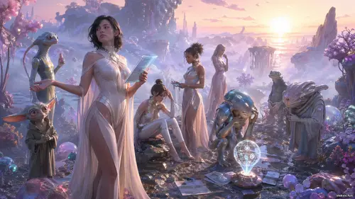 Кадр 02: туманний парадоксальний світанок на чужій планеті з дівчатами