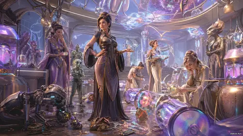 Космічний архів після перезавантаження з дівчатами, неземними істотами