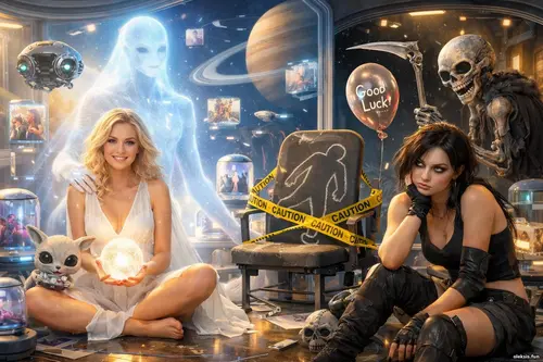 Капсули пам’яті в «Космічному архіві»: дві дівчини поруч із неземними